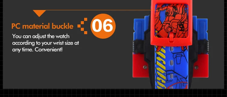 SKMEI Kids Watches LED Digital Children Cartoon Sports Watches Robot Transformation Toys Boys Wristwatches montre enfant 1095