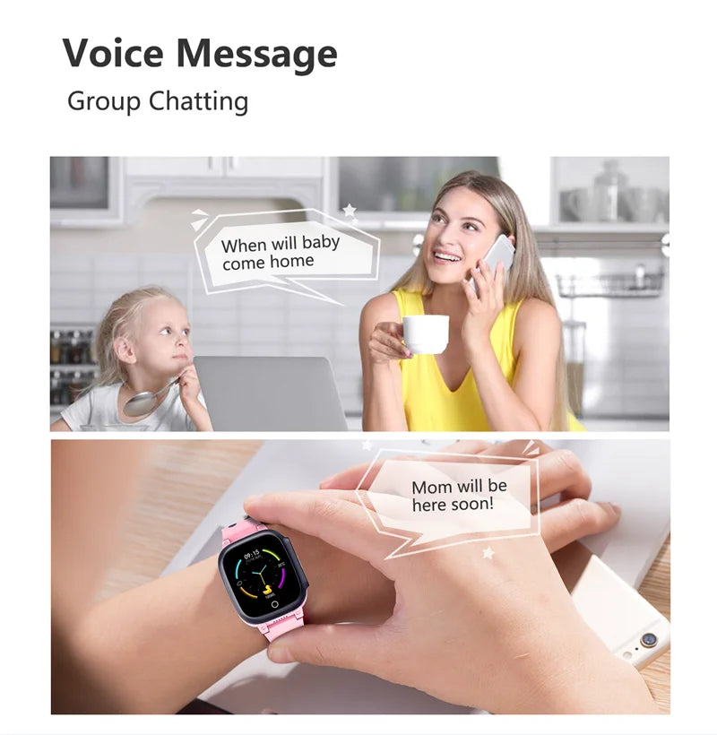 Smart Watch Kids 4G gps WIFI Tracking Video Call Waterproof Thermometer SmartWatch Tracker Boy Girl Student Phone Clock LT25