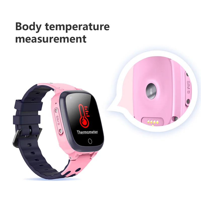 Smart Watch Kids 4G gps WIFI Tracking Video Call Waterproof Thermometer SmartWatch Tracker Boy Girl Student Phone Clock LT25