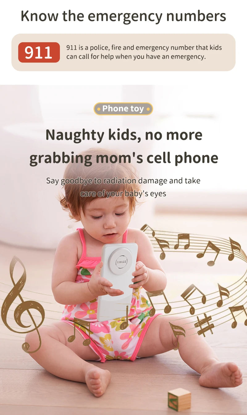 Children Toys Cell Phone Baby Early Education Story Mobile Phone Toys Study English Toys Corpuscle Audio Book Music Toys Gifts