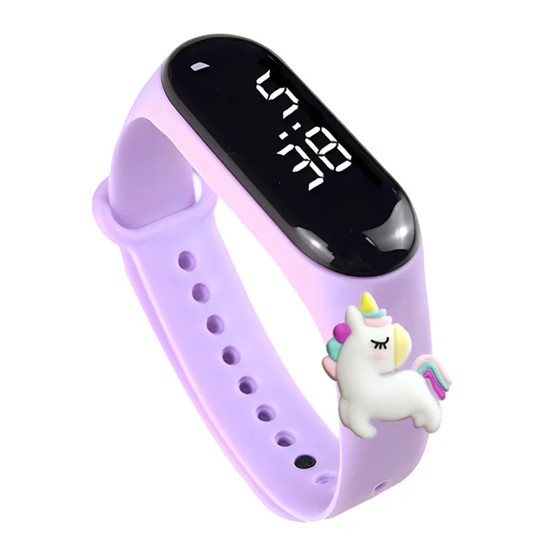 Waterproof Sports Watch for Kids Cartoon Dinosaur Unicorn Toys Children Led Digital Electronic Watch for Boys Girls Bracelet