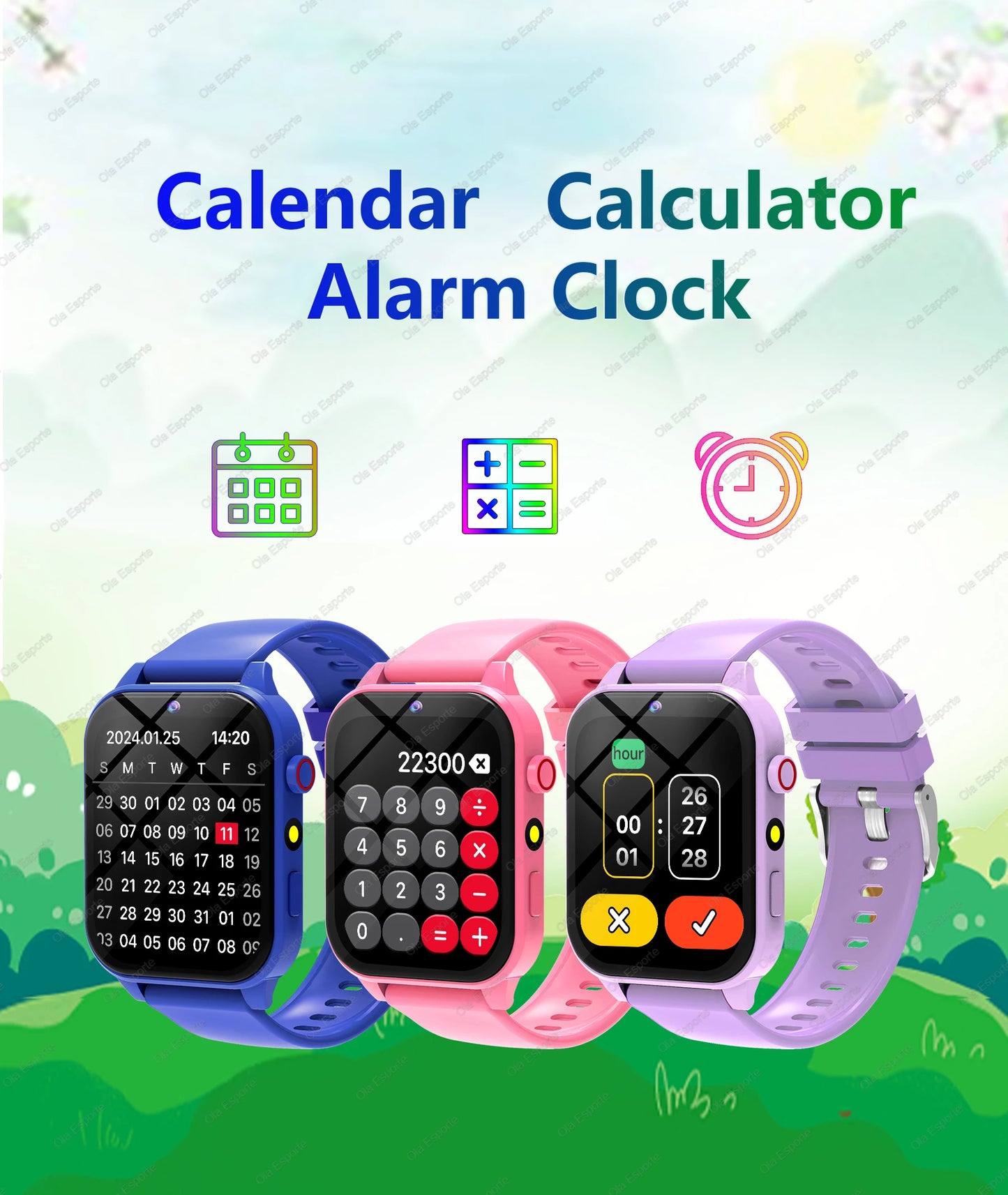 Children's Wristwatch 18 Games Kids Smart Watch Pedometer Tracker Time Display Sleep Calculator Stopwatch Flashlight Smartwatch