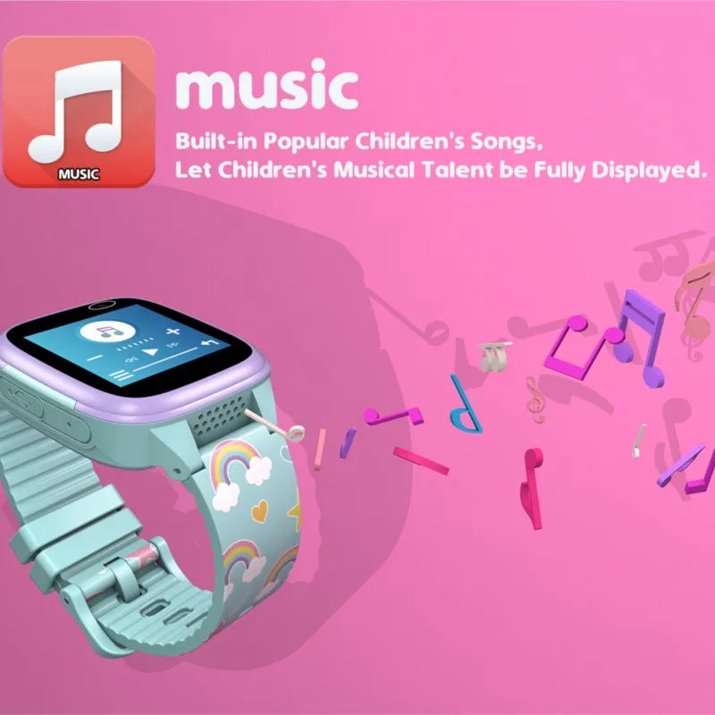 Kids Smart Watch 1.44 IPS Touch Screen 11 Games Dual Cameras Video Music Player Voice Recorder Pedometer Children Clock Gifts