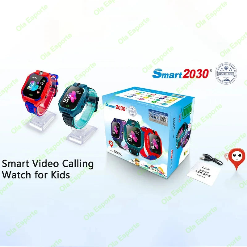 Kids Smart Watch 2G SOS GPS Location Sim Card Call Smart Watch Camera Waterproof Watch Gift For Ios Android Children Gifts 2025