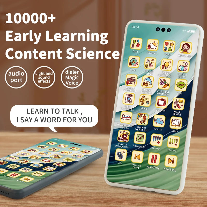 Children Toys Cell Phone Baby Early Education Story Mobile Phone Toys Study English Toys Corpuscle Audio Book Music Toys Gifts