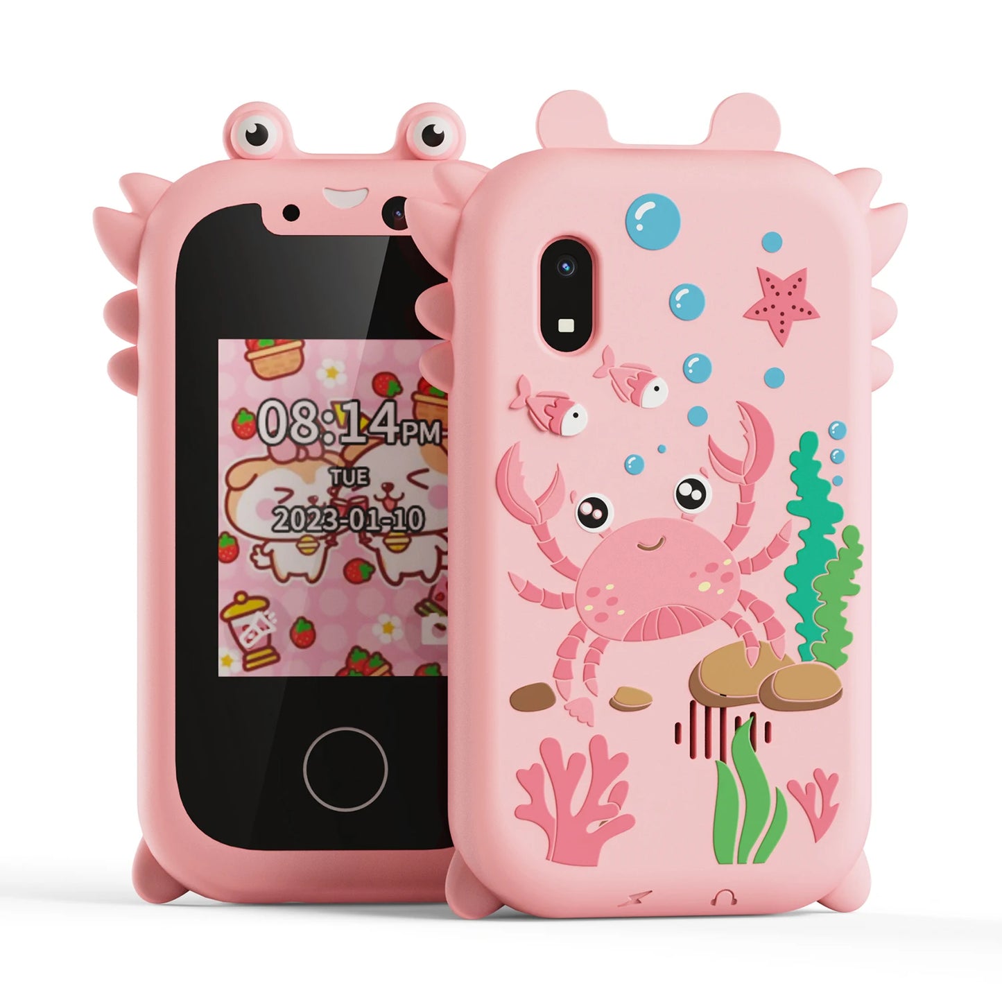 Kids Smart Phone Toys for Girls Christmas Gifts Touchscreen Toddler Learning Cell Toy Phone with Dual Camera Game Music Player