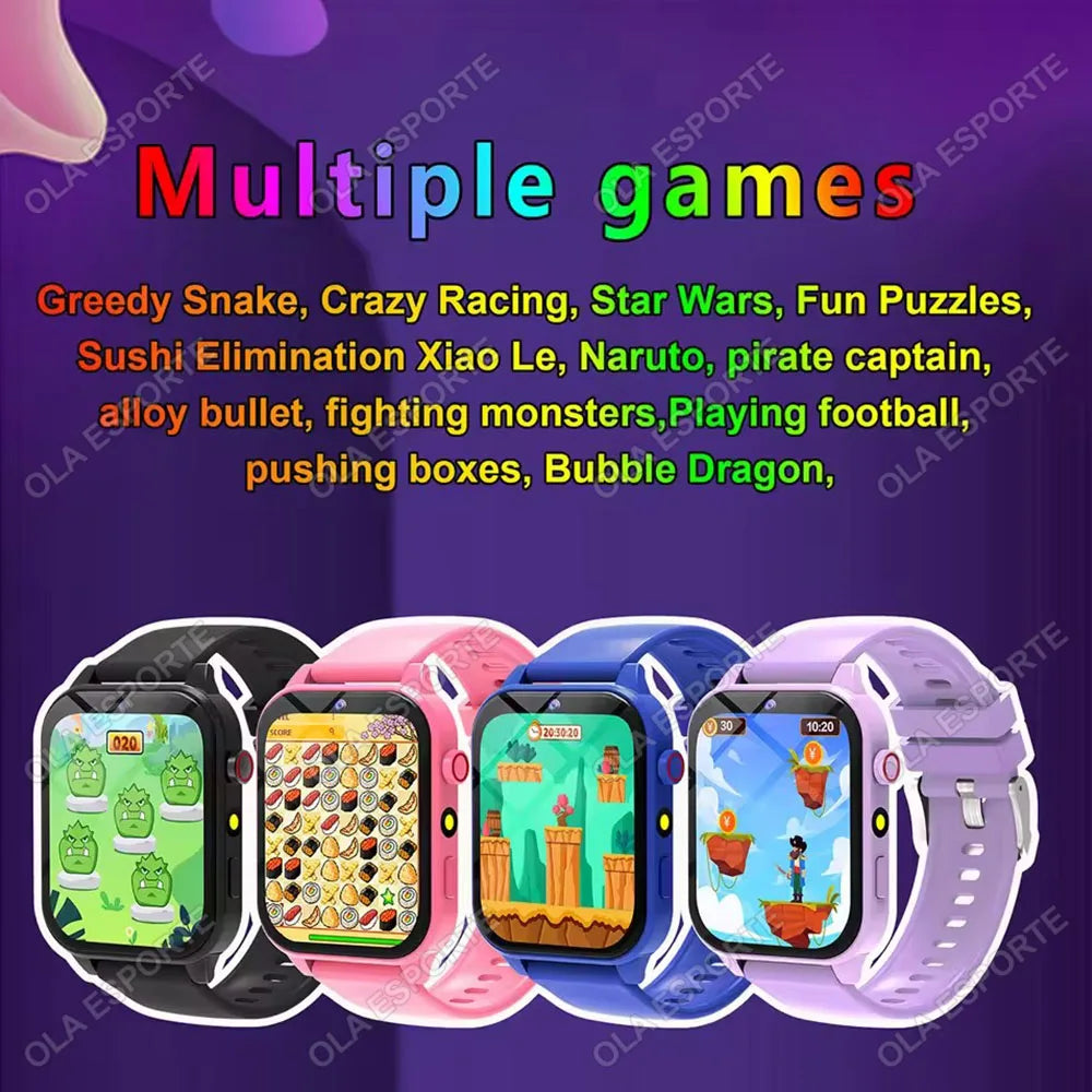 Children's Wristwatch 18 Games Kids Smart Watch Pedometer Tracker Time Display Sleep Calculator Stopwatch Flashlight Smartwatch