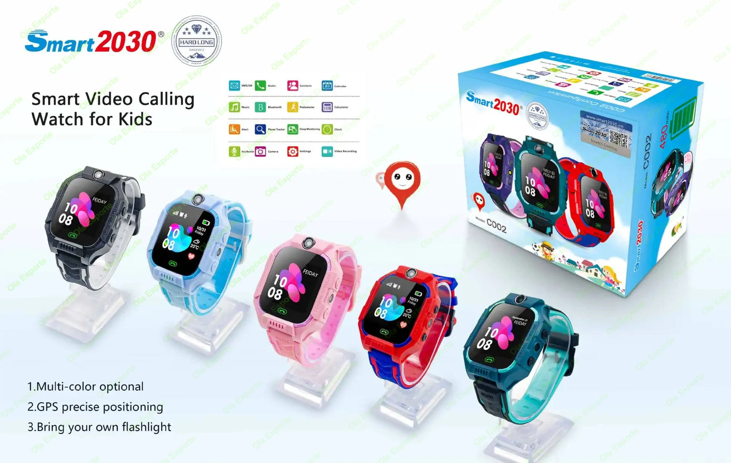 Kids Smart Watch 2G SOS GPS Location Sim Card Call Smart Watch Camera Waterproof Watch Gift For Ios Android Children Gifts 2025