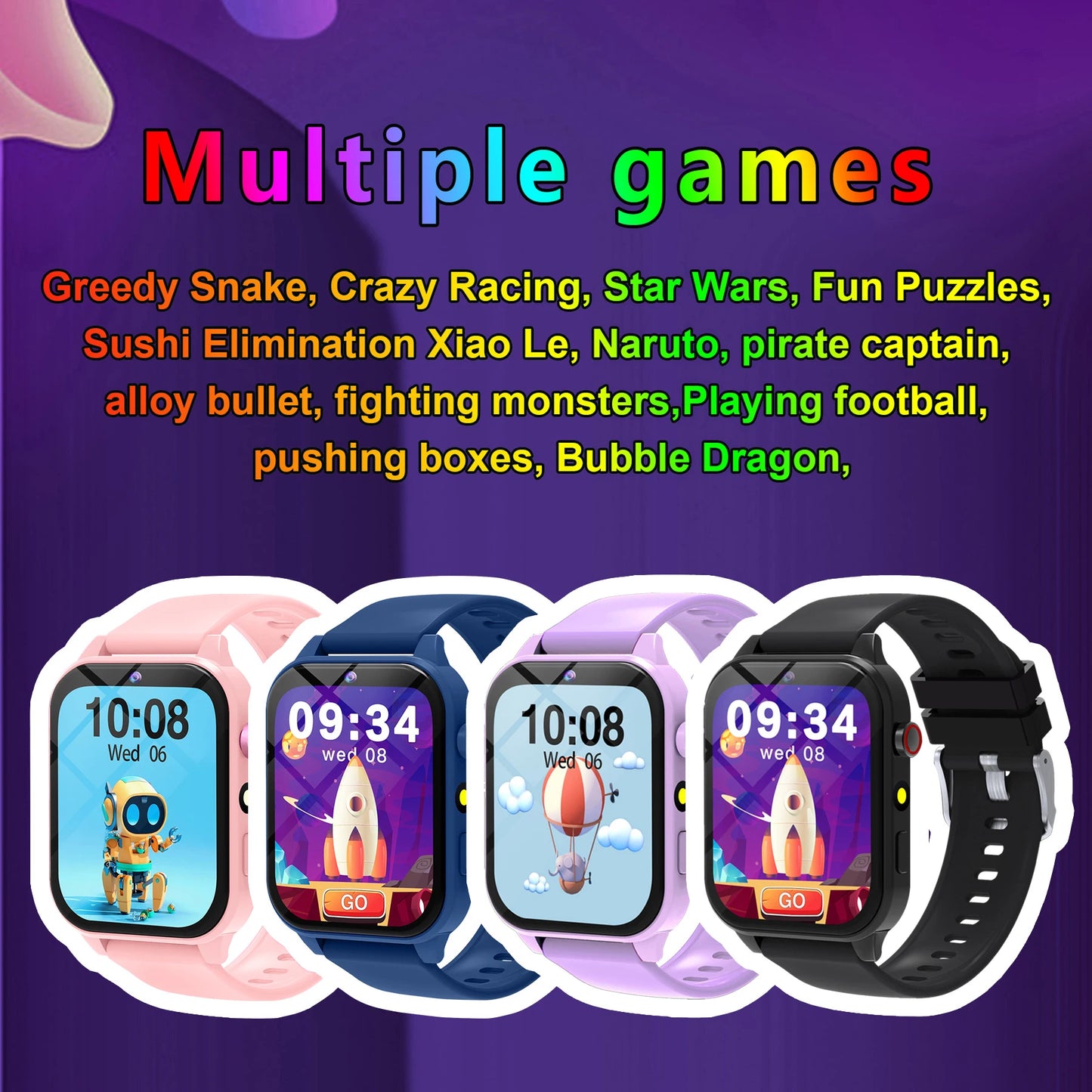Kids Students Smart Watch Sleep Monitor Touch Screen 18 Games Flashlight Alarm Outdoor Sports Digital Watches For Boy Girls Gift