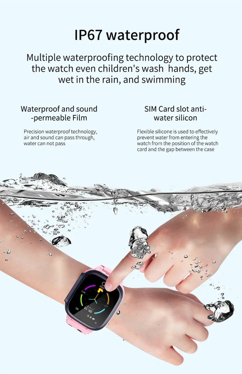 Next-Gen Kids Smart Watch – 4G, GPS, Video Call, Waterproof & Temperature Monitor