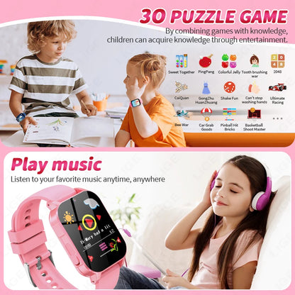 Kids Smart Watches With Camera Music Video Player Flashlight Pedometer Children's Smartwatch Game Digital Watch Boys Girls Gift