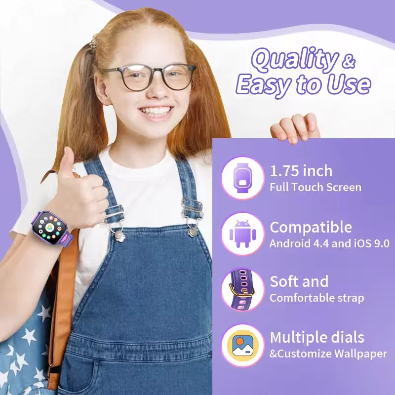 New Kids Smart Watch Child HD Touch Screen Games Smartwatch Music Watch Boy Girl Gift Children Smartwatch For IOS Android