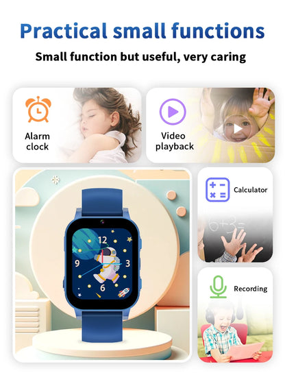 Kids Smart Watches With Camera Music Video Player Flashlight Pedometer Children's Smartwatch Game Digital Watch Boys Girls Gift