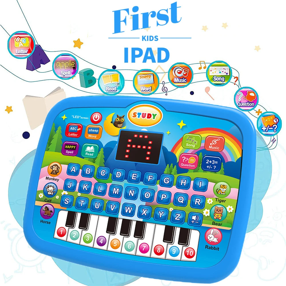 Kids Smart Learning Tablet – Educational Toy with Music, Math & Keyboard Features