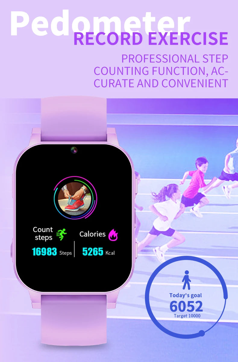 Kids Smart Watches With Camera Music Video Player Flashlight Pedometer Children's Smartwatch Game Digital Watch Boys Girls Gift