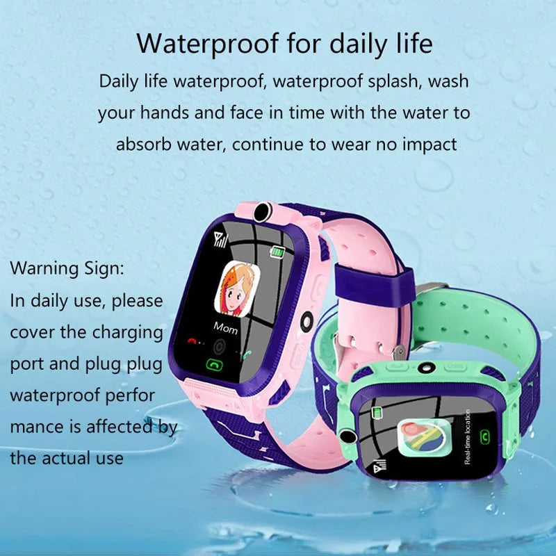 Kids smart watch, SIM card, kids smart watch, phone call, camera, voice requests, photo, boy, girl, gift, document, screen, Q19