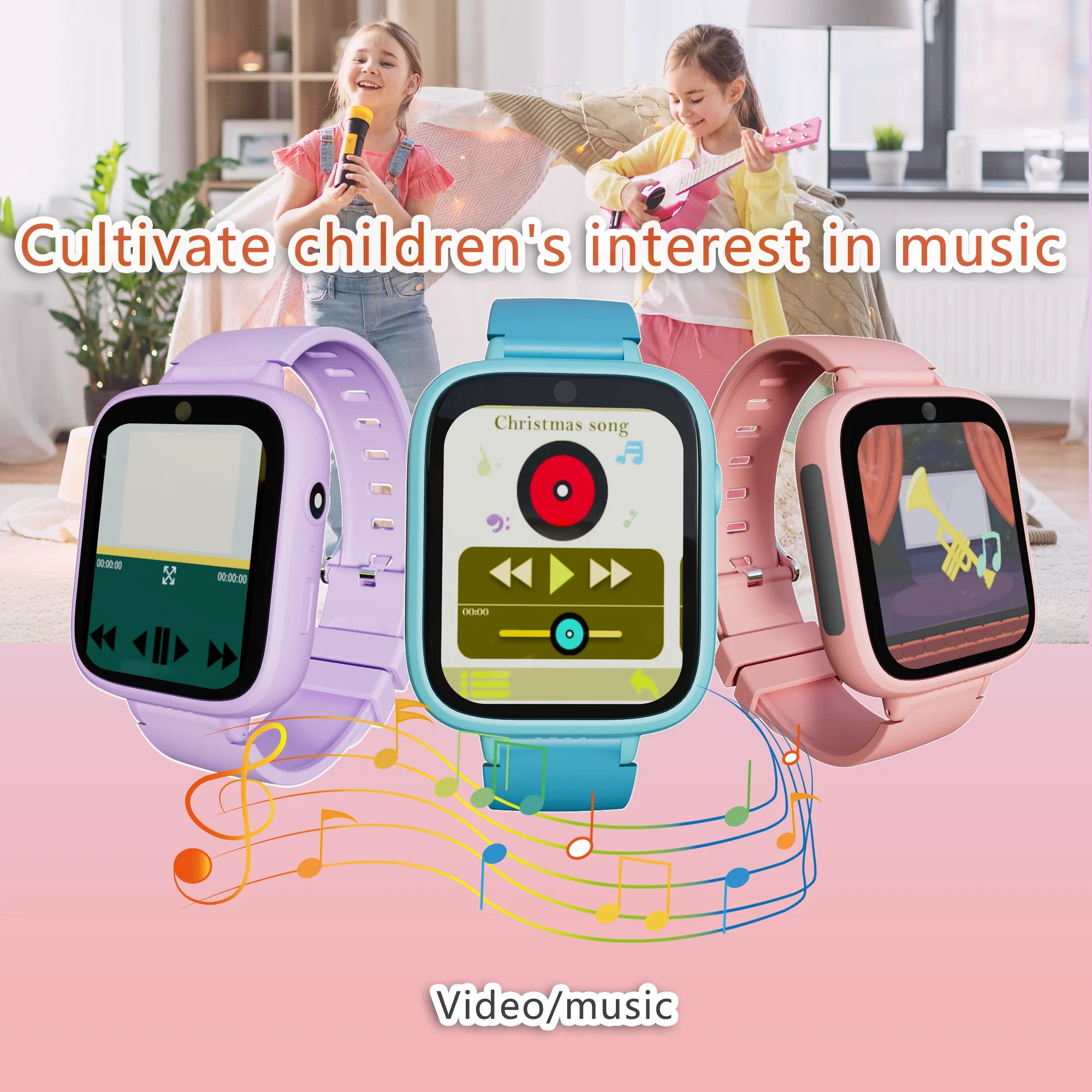 Fun Kids Smart Watch – 5 Games, Music & Video Recording, Alarm Clock & Camera