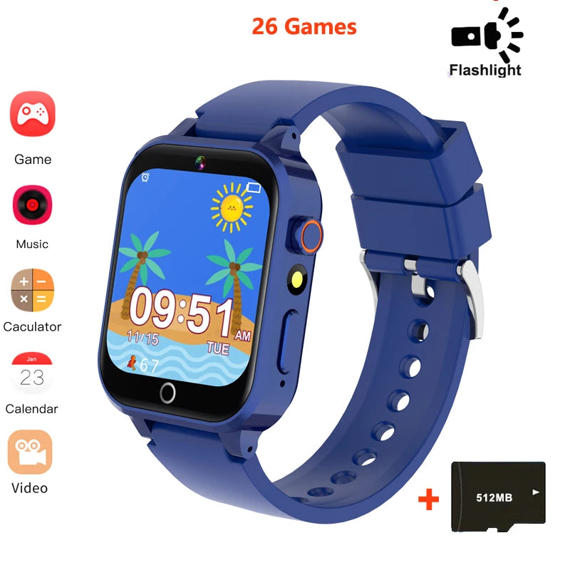 Kids Smart Watches For Girls Boys With 26 Games Touch Screen  Camera Pedometer Video MP3 Alarm Kids Digital Watch Birthday Gift