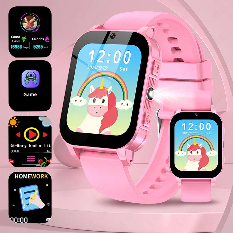 Kids Digital Smartwatch – Camera, Music & Video Player, Flashlight, Pedometer & Games