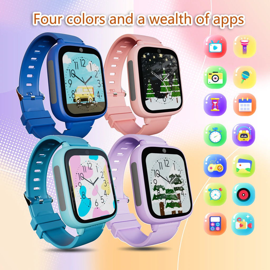 Fun Kids Smart Watch – 5 Games, Music & Video Recording, Alarm Clock & Camera