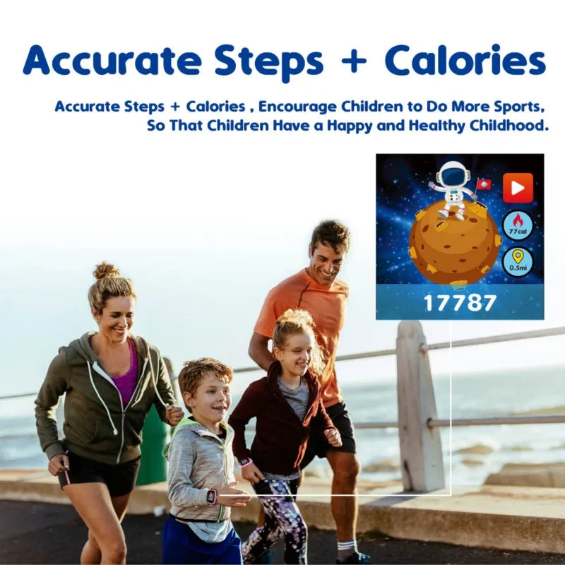 Kids Smartwatch with IPS Touch Screen – Dual Cameras, Games, Music, Video & Pedometer