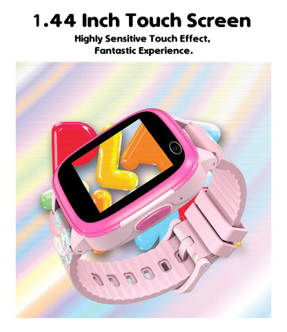 Kids Smart Watch 1.44 IPS Touch Screen 11 Games Dual Cameras Video Music Player Voice Recorder Pedometer Children Clock Gifts