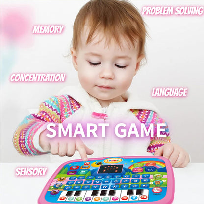 Kids’ Education LED Tablet Toy, Age 3+ Literacy Math Music Learning, Doubles as Electronic Keyboard, Birthday Christmas Gift