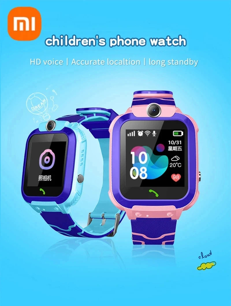 Xiaomi Kids Smart Watch SOS GPS Location Tracke Sim Card Call Child SmartWatch Camera Waterproof Watch Gift For Ios Android NEW