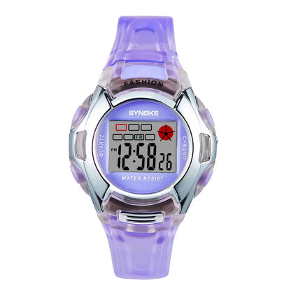 Kids Watch Digital 37mm Small Size 3Bar Water Resistance Gift For Girl Font Luminous Electronic Watch SYNOKE 99329