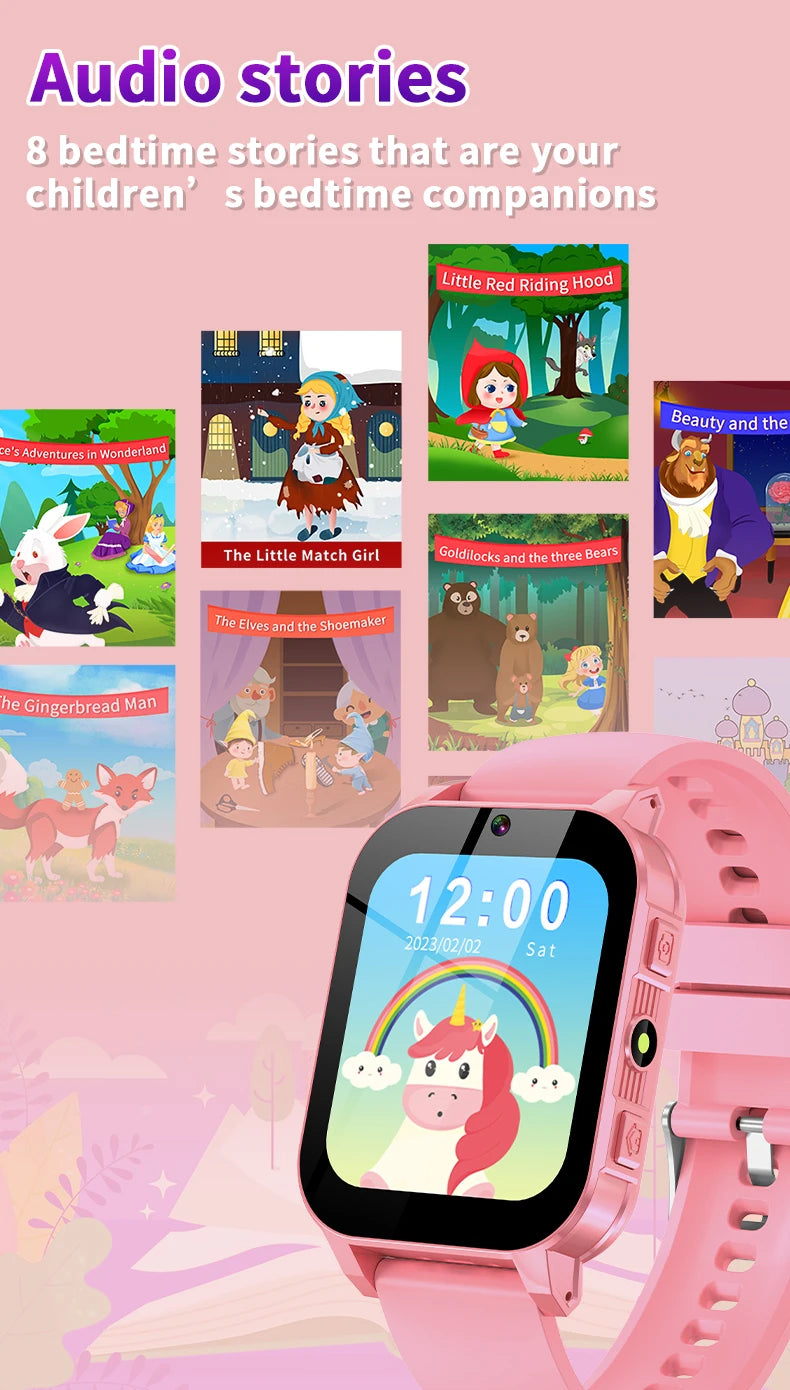 Kids Smart Watches With Camera Music Video Player Flashlight Pedometer Children's Smartwatch Game Digital Watch Boys Girls Gift