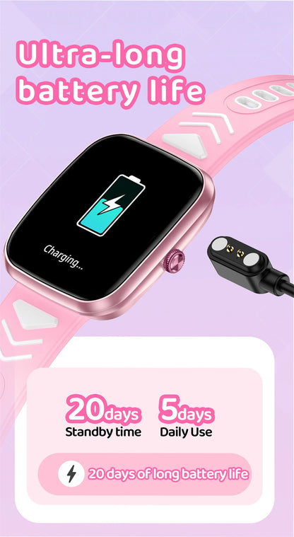 LIGE Kids Smartwatch Teenage Pedometer Sports Children Smartwatch Boys Girls Present Wireless Calling Student Gift Touch Watch