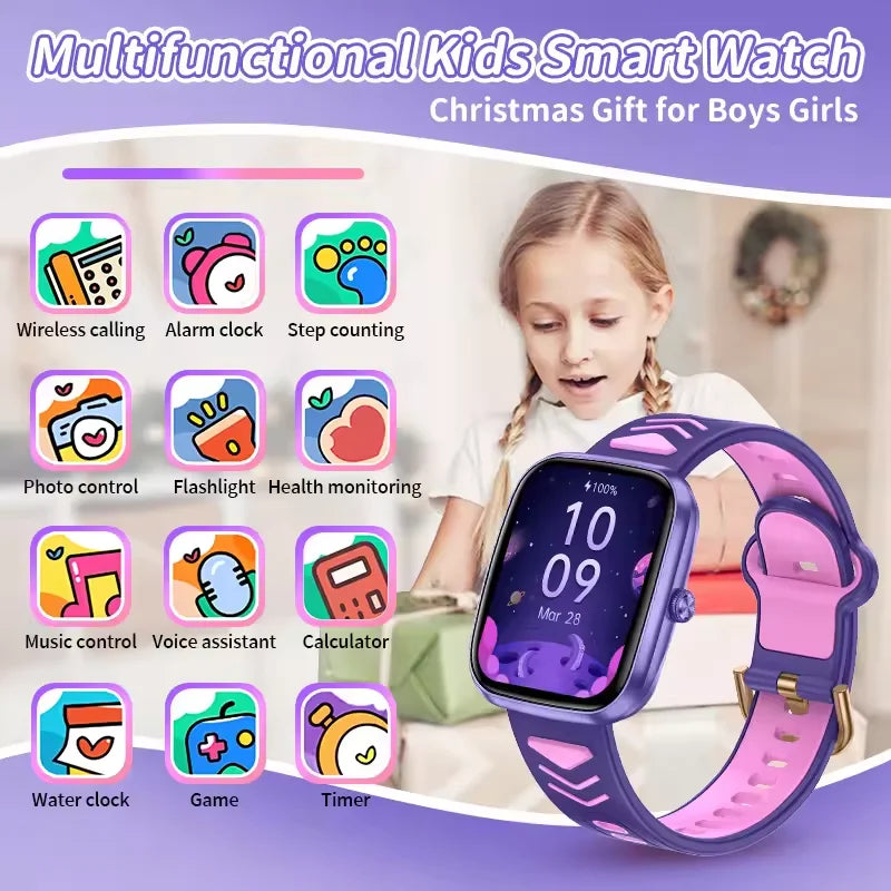 Smart Learning Watch for Kids – HD Touch Screen, Music, Games & App Connection