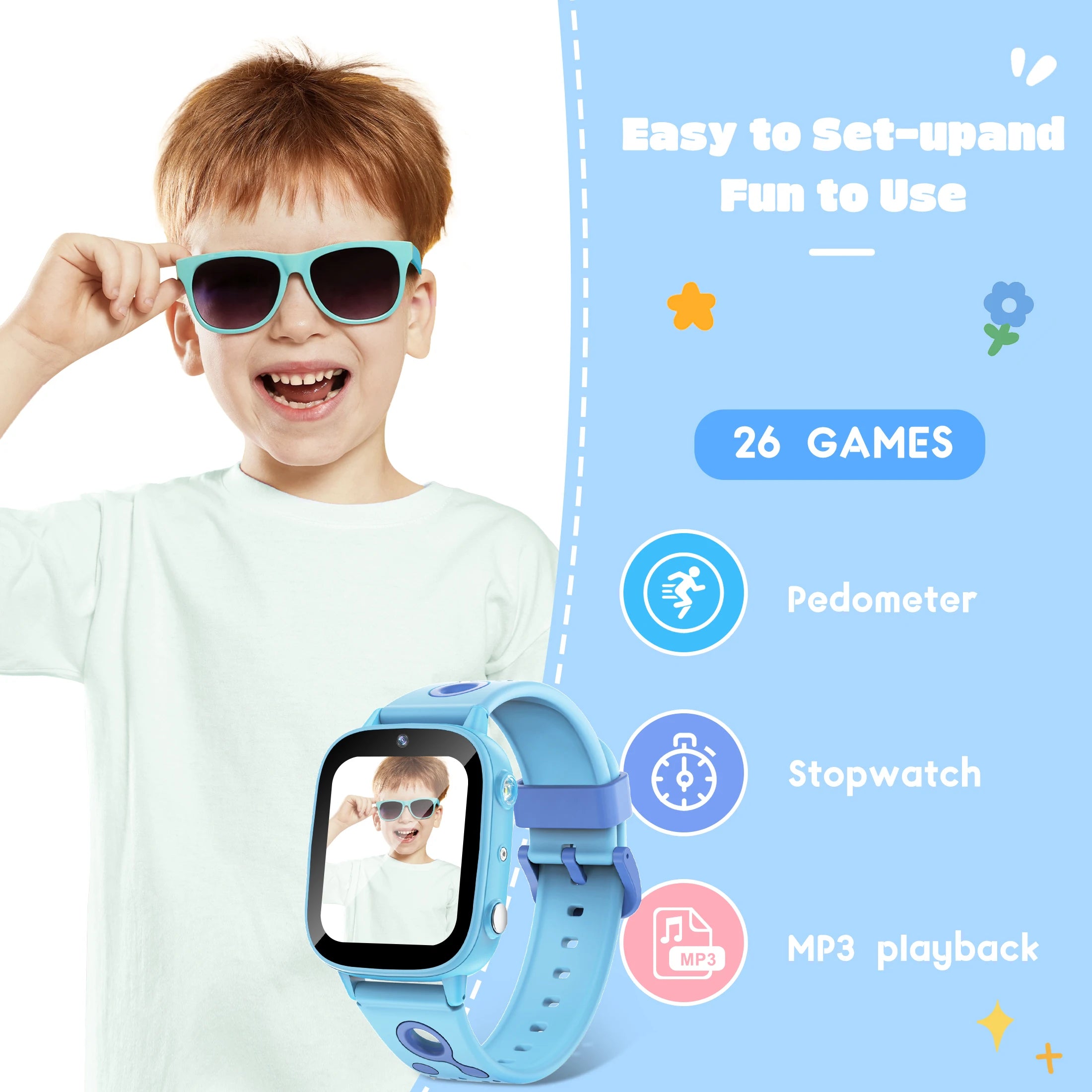 Educational Kids Smart Watch – HD Touch Screen, Games, Camera & Sleep Tracker