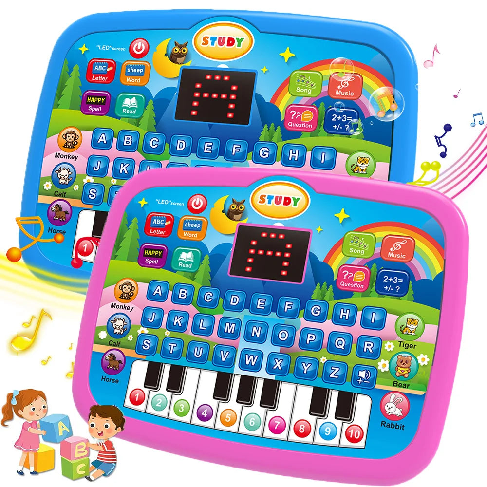 Kids Smart Learning Tablet – Educational Toy with Music, Math & Keyboard Features