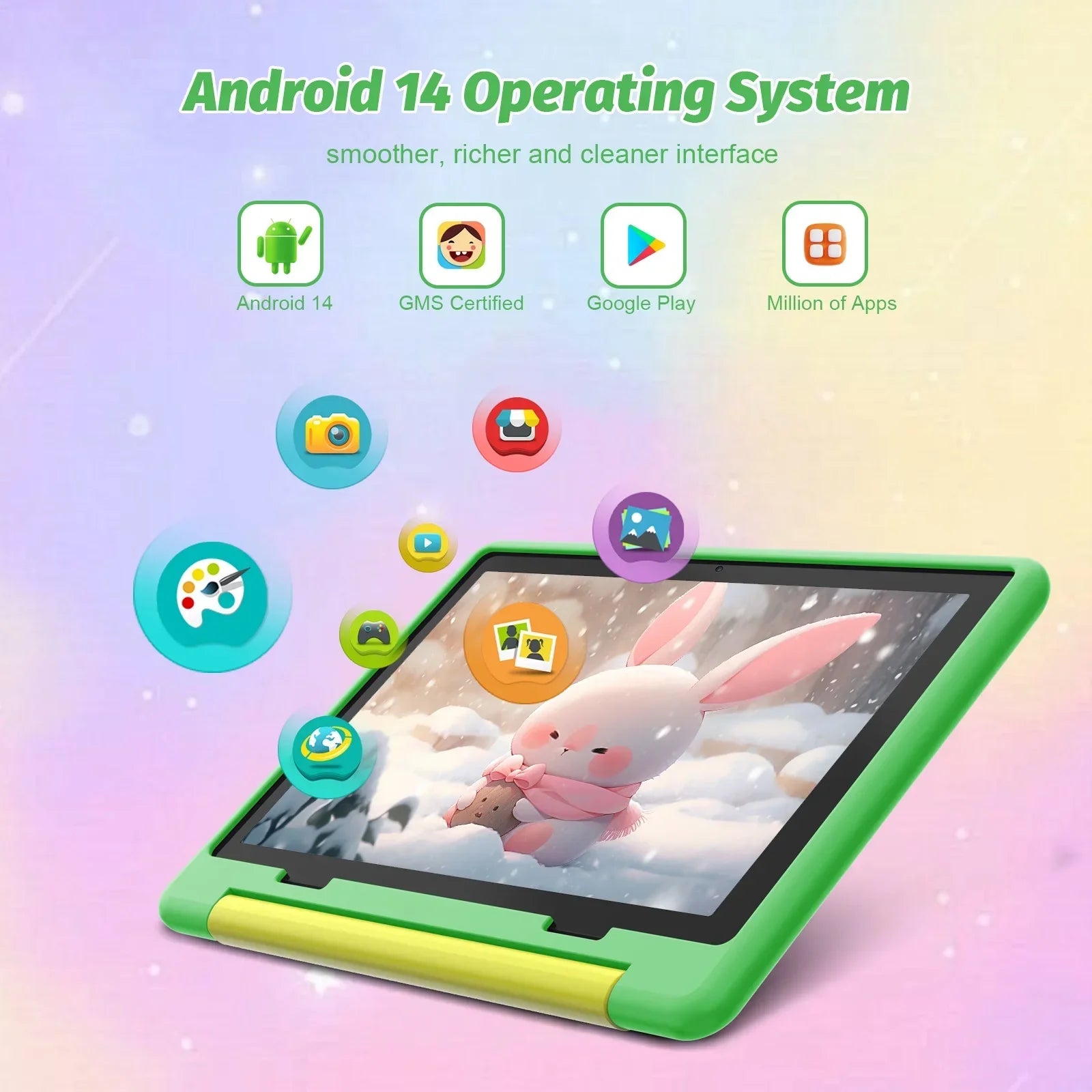 Children’s Smart Tablet – 10 Inch Display, Android 15, Octa Core, WiFi, 5000mAh Battery & Parental Features