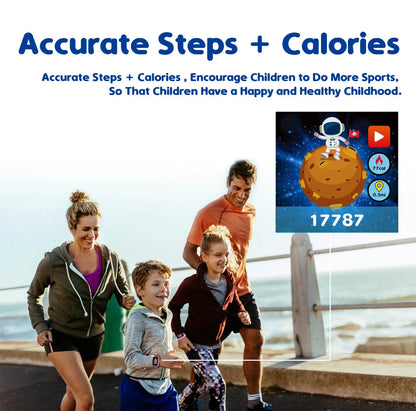 Kids Smart Watch 1.44 IPS Touch Screen 11 Games Dual Cameras Video Music Player Voice Recorder Pedometer Children Clock Gifts