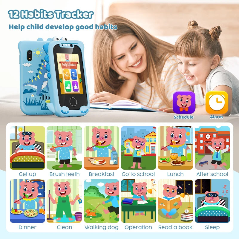 Kids Educational Smart Toy Phone – Touchscreen, Music, Games & Dual Camera