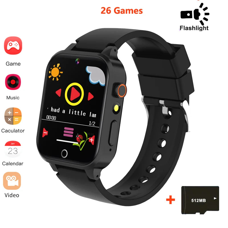 Kids Digital Smart Watch – Touch Screen, 26 Games, Music, Camera & Pedometer