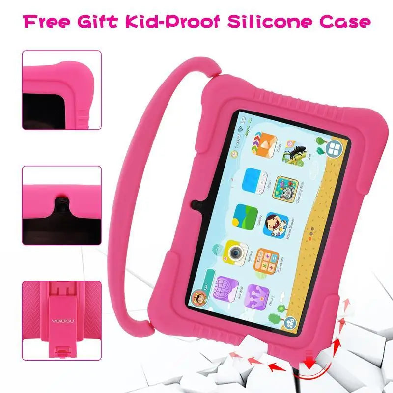 Interactive Android Tablet for Kids – 7-Inch, 64GB, Shockproof, WiFi, Bluetooth & Parental Control