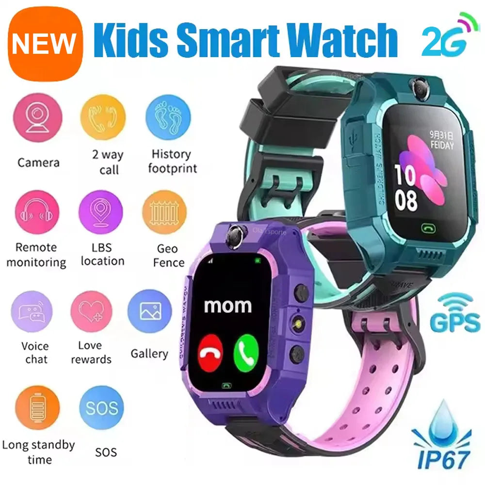 Kids Smart Watch 2G – GPS, SOS, SIM Card, Video Call, Camera & Waterproof