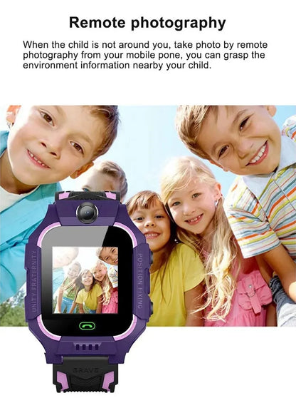 Kids smart watch, SIM card, kids smart watch, phone call, camera, voice requests, photo, boy, girl, gift, document, screen, Q19