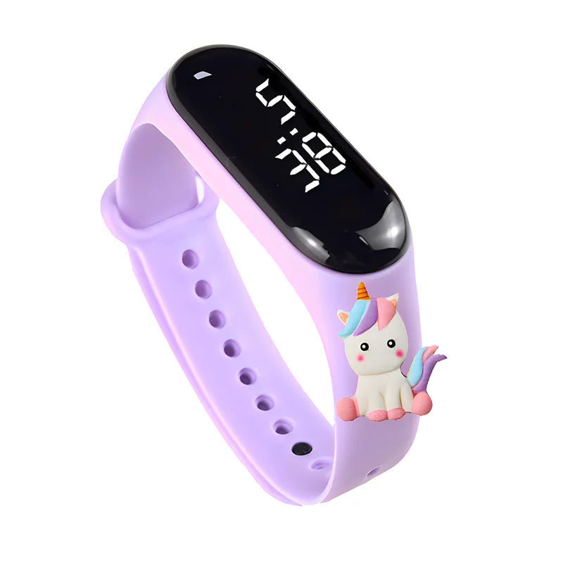 Waterproof Sports Watch for Kids Cartoon Dinosaur Unicorn Toys Children Led Digital Electronic Watch for Boys Girls Bracelet