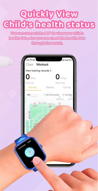 LIGE Kids Smartwatch Teenage Pedometer Sports Children Smartwatch Boys Girls Present Wireless Calling Student Gift Touch Watch