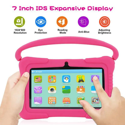 Kids Tablet 7 inch Android Tablet for Kids 64GB, Toddler Tablets with Shockproof Case, Parent Control, Bluetooth, WiFi,