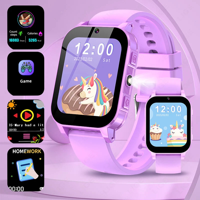 Kids Digital Smartwatch – Camera, Music & Video Player, Flashlight, Pedometer & Games
