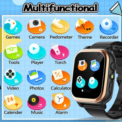 Smart Watch Kids HD Touch Screen Camera Music Player With 16 Puzzle Games Pedometer Calculator Flashlight 12/24hr Kids Watche