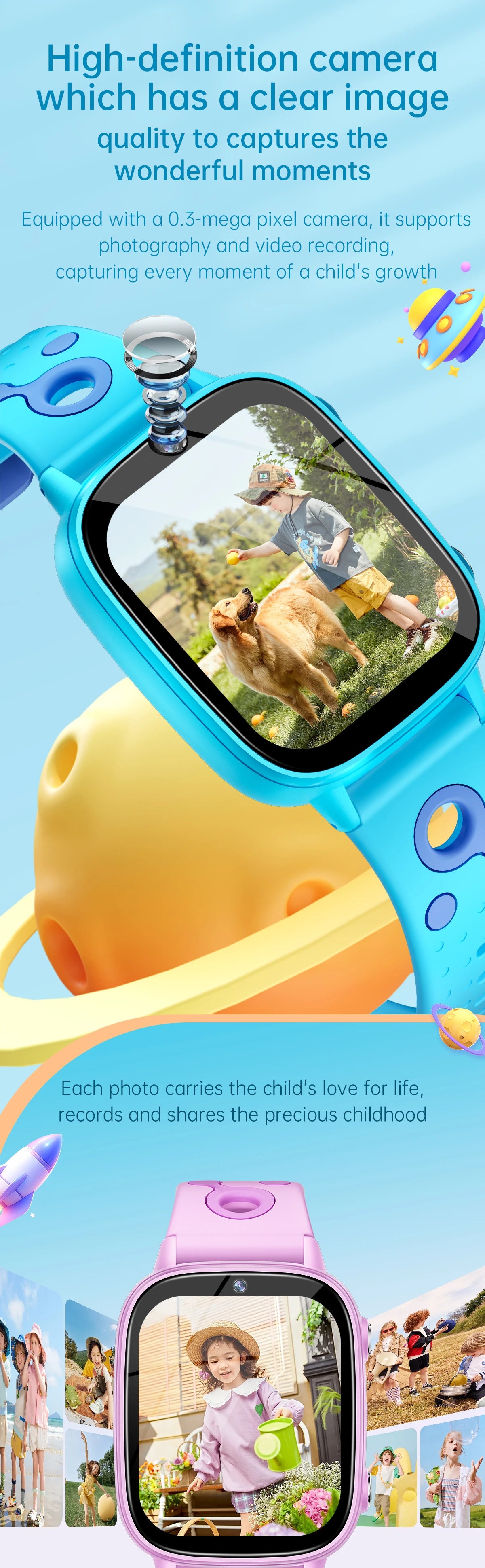 Educational Kids Smart Watch – HD Touch Screen, Games, Camera &amp; Sleep Tracker