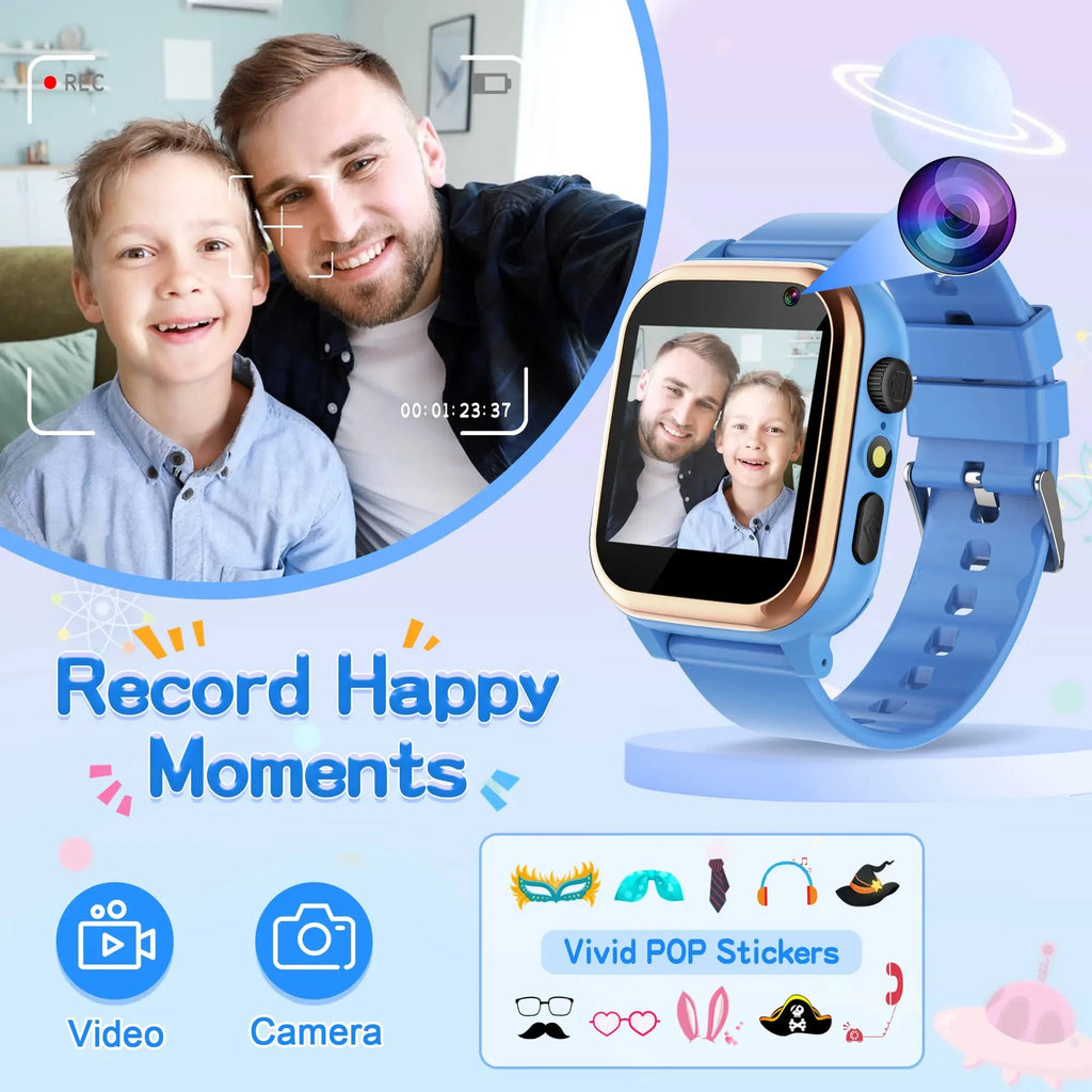 Interactive Kids Smart Watch – 16 Puzzle Games, Music, Camera, Pedometer & Calculator