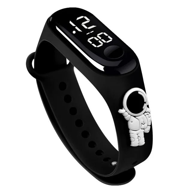 LED Digital Kids Watch – Waterproof Sports Design with Dinosaur & Unicorn