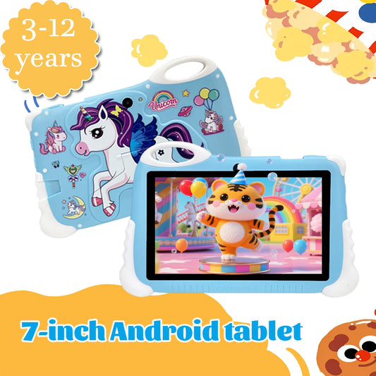 Kids Tablet 7 Inch with 2GB RAM+32GB ROM, 3000mAh, Dual Camera, with Parent Control & Kids Education，children's gifts